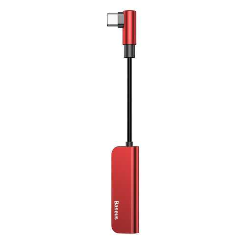 Адаптер Baseus Audio Converter Type-C Male to 3.5mm Jack Aux Audio + PD Type-C L53 Red в Залог успеха