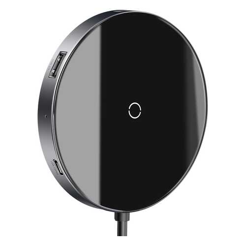 Беспроводное зарядное устройство Baseus Circular Mirror Wireless Charger Deep Gray в Залог успеха