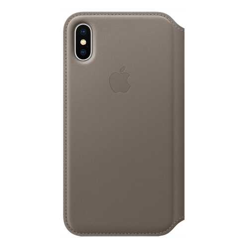 Чехол Apple Leather Folio Taupe MQRY2ZM/A для iPhone X в Залог успеха