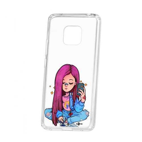 Чехол Kruche Huawei Mate 20 Pro Print Pink Hair в Залог успеха