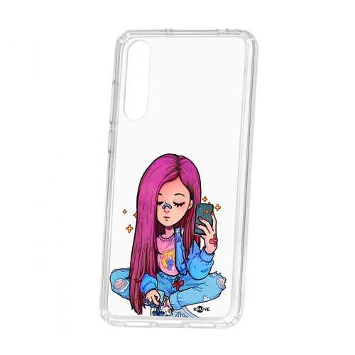 Чехол Kruche Huawei P20 Pro (Plus) Print Pink Hair в Залог успеха