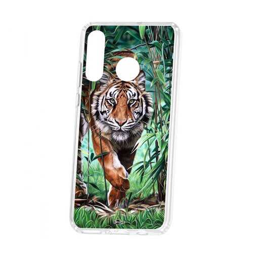 Чехол Kruche Huawei P30 Lite Print Крадущийся тигр в Залог успеха