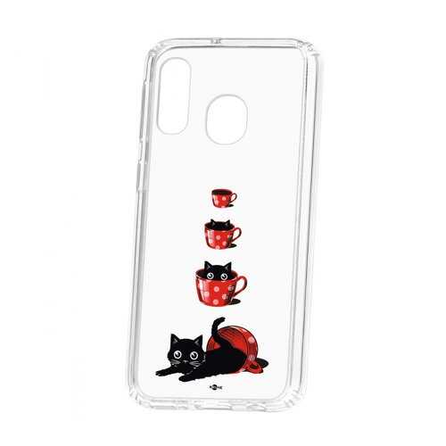 Чехол Kruche Samsung Galaxy A40 2019 Print Котенок в чашке в Залог успеха