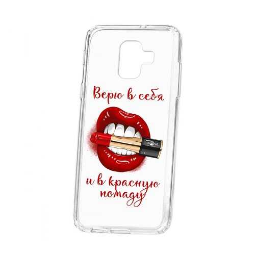 Чехол Kruche Samsung Galaxy A6 Print Red lipstick в Залог успеха