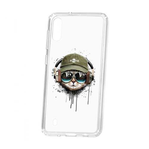 Чехол Kruche Samsung Galaxy M10 Print Кот в наушниках в Залог успеха