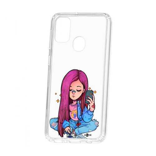 Чехол Kruche Samsung Galaxy M30S Print Pink Hair в Залог успеха