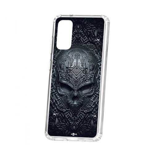 Чехол Kruche Samsung Galaxy S20 Print Череп техно в Залог успеха