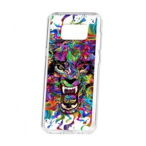 Чехол Kruche Samsung Galaxy S8 Plus Print Colored beast в Залог успеха