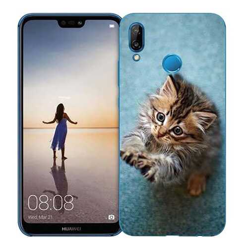 Чехол RE:PA для Huawei P20 Lite с принтом Котёнок на голубом в Залог успеха