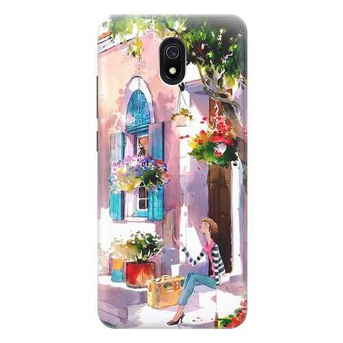Чехол RE:PA для Xiaomi Redmi 8A с принтом Девочка на цветущей улочке в Залог успеха