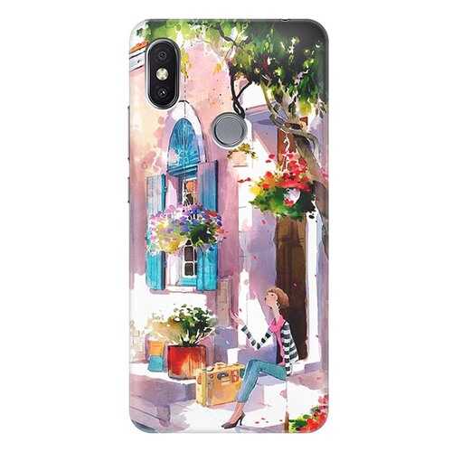 Чехол RE:PA для Xiaomi Redmi S2 с принтом Девочка на цветущей улочке в Залог успеха