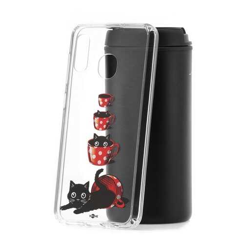 Чехол Samsung Galaxy A20 2019 Kruche Print Котенок в чашке в Залог успеха