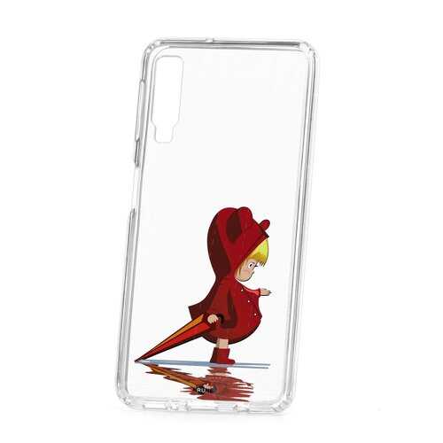 Чехол Samsung Galaxy A7 (2018) A750 Kruche Print Девочка с зонтом в Залог успеха