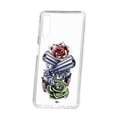 Чехол Samsung Galaxy A7 (2018) A750 Kruche Print Карты деньги 2 ствола в Залог успеха