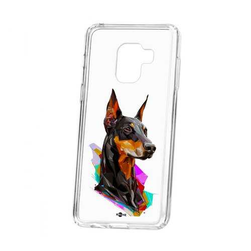 Чехол Samsung Galaxy A8 2018 (A530) Kruche Print Доберман в Залог успеха