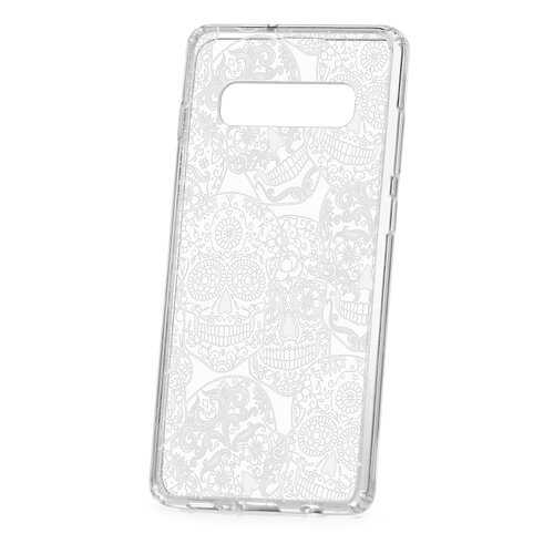 Чехол Samsung Galaxy S10+ Kruche Print Skull White в Залог успеха