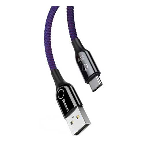 Кабель Baseus C-shaped Light Intelligent Type-C 1m Black/Purple в Залог успеха