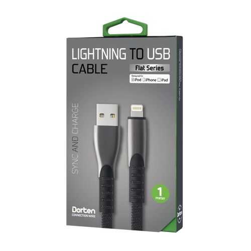 Кабель Dorten Lightning to USB Cable Flat Series 1 м Black в Залог успеха