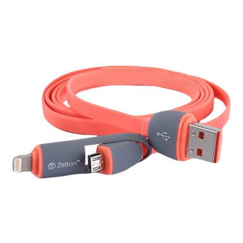 Кабель Zetton Lightning 1м Red (ZTLSUSB2IN1BR) в Залог успеха