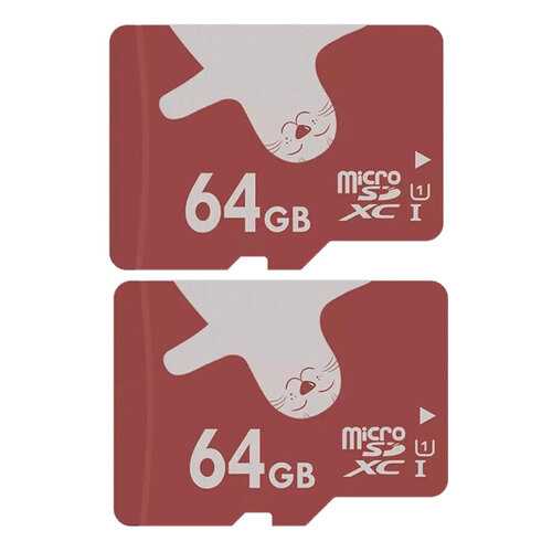 Карта памяти Alertseal microSDXC Class 10 U1 64GB 2шт в Залог успеха