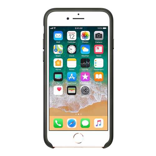Накладка Apple Leather Case Charcoal Gray для iPhone 8/7 в Залог успеха