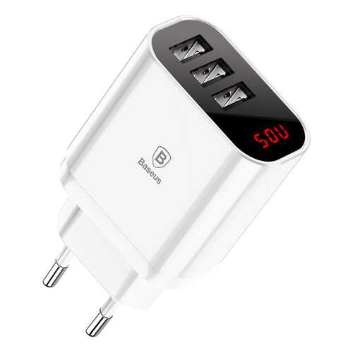 Сетевое зарядное устройство Baseus Mirror Lake 3 USB 3,4A EU White в Залог успеха