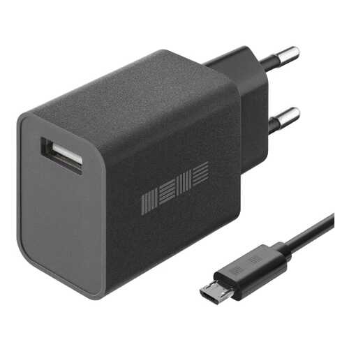 Сетевое зарядное устройство InterStep New RT:1*USB 2A, кабель microUSB 1м, Black в Залог успеха