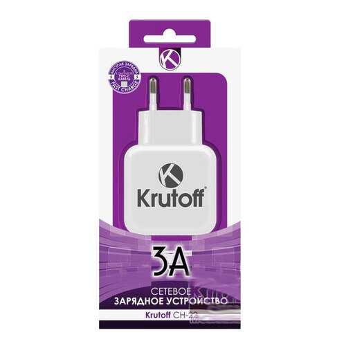 Сетевое зарядное устройство Krutoff CH-06 1 USB 3A White в Залог успеха