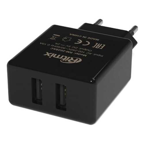 Сетевое зарядное устройство Ritmix RM-2025 2 USB 2A Black в Залог успеха