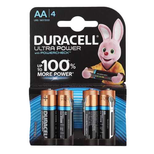 Батарейка Duracell Ultra Power LR6-4S 4 шт в Залог успеха