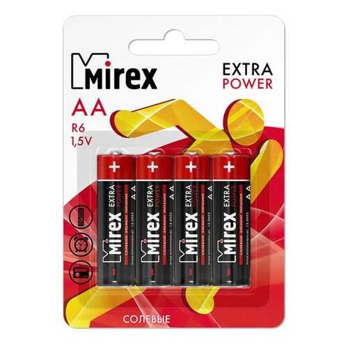 Батарейка солевая Mirex R6/AA 1,5V 4 шт в Залог успеха